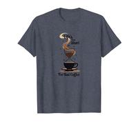 Life's Too Short for Bad Coffee - Coffee Lover Art T-Shirt, Men, Heather Blue, 6XL