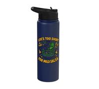Life's Too Short for Mild Salsa Funny Chili Pepper Stainless Steel Insulated Water Bottle