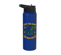 Life's Too Short for Mild Salsa Funny Chili Pepper Stainless Steel Insulated Water Bottle