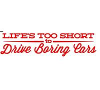 Life's Too Short to Drive Boring Cars Unknown Vinyl Decal Sticker 20 x 5 cm (Red)