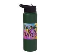 Life's Tracks: Karma's Playlist Stainless Steel Insulated Water Bottle