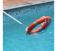 Lifesaving Hook， Lightweight Telescopic Extension Pole With Utility Hook, 10 16 23 Ft Emergency For Rescue From Swimming Pool(Length 5m/16.4ft)