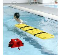 Lifesaving Stretcher Plastic Portable Aquatic Rescue Board, Professional Water Rescue Board, High Buoyancy Lifesaving Float, Emergency Rescue Water Safety Gear(Yellow)