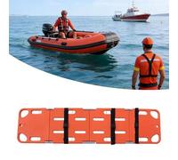 Lifesaving Stretcher Water Floating Stretcher for Rescue, PE Foldable Pool Life Board High Buoyancy Board, Spine Backboard Weight Capacity 350 lbs / 159 kg(4-folds)