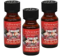 Lifescapes Fragrance Warming Oil, 6 Pack, 55ml, Amber Woods, Lavender, Eucalyptus, Cinnamon Spiced Apple, Vanilla Cupcake (Cinnamon Spiced Apple)