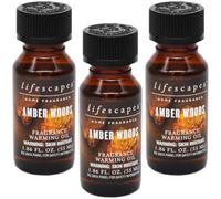 Lifescapes Fragrance Warming Oil, 6 Pack, 55ml, Amber Woods, Lavender, Eucalyptus, Cinnamon Spiced Apple, Vanilla Cupcake (Amber Woods)