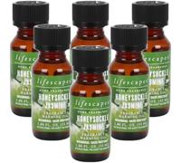 Lifescapes Fragrance Warming Oil, 6 Pack, 55ml, Assorted Scents Including Amber Woods, Lavender, Eucalyptus, Cinnamon (Honeysuckle Jasmine)