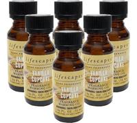 Lifescapes Fragrance Warming Oil, 6 Pack, 55ml, Assorted Scents Including Amber Woods, Lavender, Eucalyptus, Cinnamon (Vanilla Cupcake)