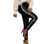 LifeShe Women's Casual Hip Hop High Waist Cargo Pants Joggers Sweatpants Streetwear, Black a, Large