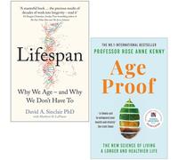 Lifespan By Dr David A. Sinclair & Age Proof By Kenny Professor 2 Books Collection Set