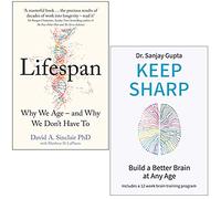 Lifespan By Dr David A. Sinclair & Keep Sharp By Dr Sanjay Gupta 2 Books Collection Set