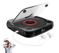 lifesparking portable cd player, Yuguz Portable CD Player, Supports CD/USB/BT and Repeat Modes, Mini Rechargeable for Home, Office, Travel (Black)