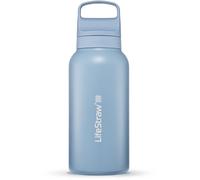LifeStraw Go 2.0 Stainless Steel Water Filter Bottle, blue 1L