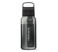 LifeStraw Go Series - BPA-Free Water Filter Bottle for Travel and Everyday Use Removes Bacteria, Parasites and Microplastics, Improves Taste, 1L Aegean Sea
