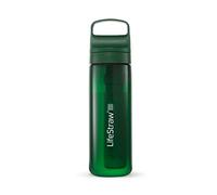 LifeStraw Go Series - BPA-Free Water Filter Bottle for Travel and Everyday Use Removes Bacteria, Parasites and Microplastics, Improves Taste, 22oz Terrace Green
