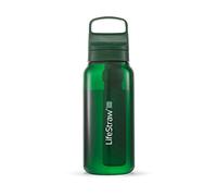 LifeStraw Go Series - BPA-Free Water Filter Bottle for Travel and Everyday Use Removes Bacteria, Parasites and Microplastics, Improves Taste, 1L Terrace Green