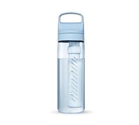 LifeStraw Go Series - BPA-Free Water Filter Bottle for Travel and Everyday Use Removes Bacteria, Parasites and Microplastics, Improves Taste, 22oz Icelandic Blue