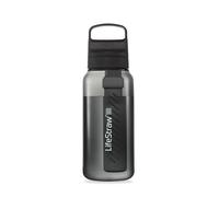 LifeStraw Go Series - BPA-Free Water Filter Bottle for Travel and Everyday Use Removes Bacteria, Parasites and Microplastics, Improves Taste, 1L Nordic Noir
