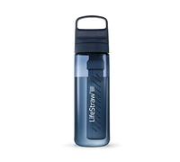 LifeStraw Go Series - BPA-Free Water Filter Bottle for Travel and Everyday Use Removes Bacteria, Parasites and Microplastics, Improves Taste, 22oz Aegean Sea