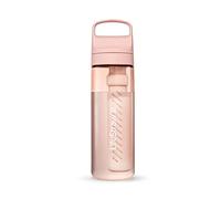 LifeStraw Go Series - BPA-Free Water Filter Bottle for Travel and Everyday Use Removes Bacteria, Parasites and Microplastics, Improves Taste, 22oz Cherry Blossom Pink