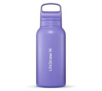 LifeStraw Go Series - Insulated Stainless Steel Water Filter Bottle for Tra