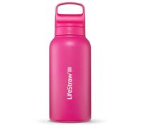 LifeStraw – Water Filter Bottle – Go Series Insulated Stainless Steel – 24oz Orchid Pink