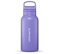 LifeStraw Insulated Stainless Steel Water Filter Bottle - Go Series 24oz Thistle Purple