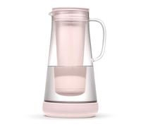 LifeStraw Home- Water Filter Pitcher, 7-Cup, Glass with Silicone Base, Pink Bubble, for Everyday Protection Against Bacteria, Parasites, Microplastics, Lead, Mercury, PFAS and a Variety of Chemicals