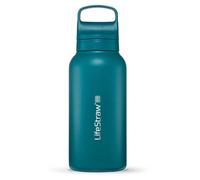 LifeStraw Go 2.0 Stainless Steel 1000 ml Water Filter Bottle - Laguna Teal