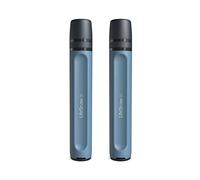LifeStraw Peak Series - Personal Water Filter Straw for Backup Filtration, Emergency, Survival, and Ultralight Hydration, Mountain Blue, 2 Pack