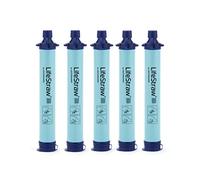 LifeStraw Personal Water Filter for Hiking, Camping, Travel, and Emergency Preparedness, 5 Pack, Blue