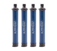 LifeStraw Personal Water Filter for Hiking, Camping, Travel, Emergency Preparedness, and Disaster Relief, 4 Pack, Navy