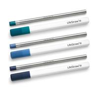 LifeStraw Sip 3-Pack, Reusable Stainless Steel Water Filter Drinking Straw with 3 Carry Cases, Removes Microplastics, Bacteria and Parasites for Travel and Everyday Use