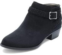 LifeStride Women's Adriana Ankle Bootie, Black Micro, 8 UK
