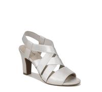 Lifestride Women's Charlotte Strappy High Heel Sandal, Silver, 9.5 Wide