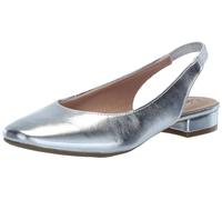 LifeStride Women's Claire Slingback Ballet Flats, Silver, 10 Wide