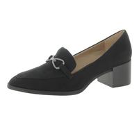 LifeStride Womens Devyn 2 Block Heel Loafer Black Fabric 9 W