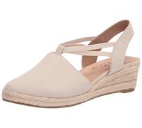 LifeStride Womens Katrina 2 Espadrille Wedge, Almond, 8 Wide