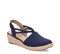 LifeStride Women's Katrina 2 Espadrille Wedge, Navy, 7.5 Wide