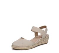 LifeStride Women's Kimmie Wedge Sandal, Almond Milk Canvas, 2.5 UK