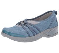 LifeStride Women's Niche Slip on Sneaker, Washed Denim Fabric, 6.5 UK