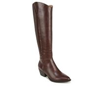 LifeStride Women's Reese Wide Calf High Shaft Boots Knee, Brown Faux Leather, 9 Wide