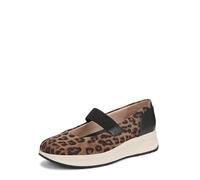 LifeStride Women's Reflection Mary Jane Flat, Brown Leopard, 9 Wide
