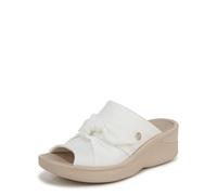LifeStride Women's Smile Machine Washable Comfort Wedge Sandal Slide, White, 5.5 UK