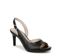 LifeStride Women's Teller 2 Slingback Peep Toe Pumps Heeled Sandal, Black, 8 UK