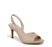 LifeStride Women's Teller 2 Slingback Peep Toe Pumps Heeled Sandal, Tender Taupe, 11 Wide