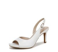 LifeStride womens Teller 2 Slingback Peep Toe PumpsHeeled Sandal, Bright White, 9.5 Wide