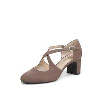 LifeStride Women's Tracy Block Heel Pump, Mocha, 6.5 Wide