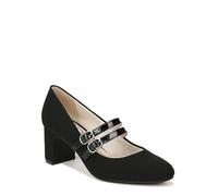 LifeStride Women's True Block Heel Mary Jane Dress Shoe Pump, Black Patent, 4 UK