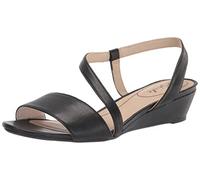 lifestride Women's Yasmine Wedge Sandal, Black Synthetic, 8 Wide
